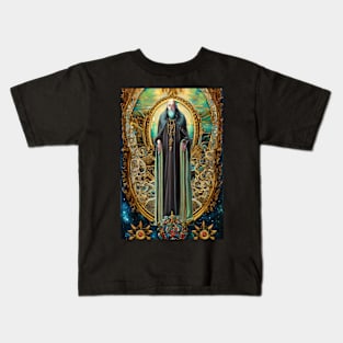 Aleister Crowley The Great Beast of Thelema painted in a Surrealist and Impressionist style Kids T-Shirt